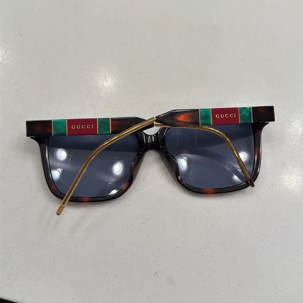 Gucci Brown and Gold Sunglasses - Picture 3 of 3